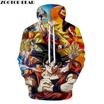 

Saiyan 3D Hoodie Men Hoody Goku Tracksuit Anime Sweatshirt Dragon Ball Coat ZOOTOP BEAR Streatwear Groot Pullover Drop Ship Hot