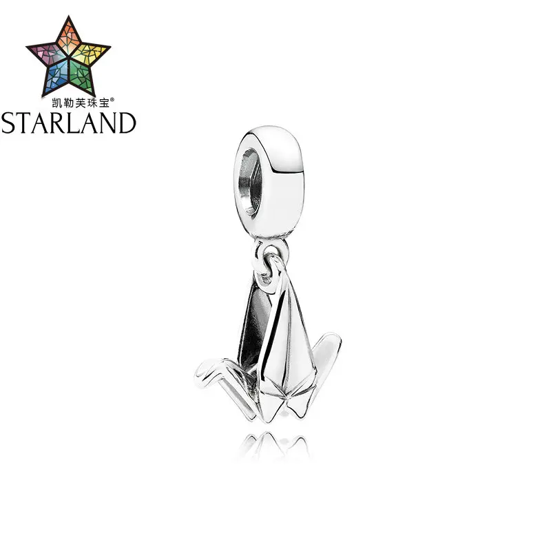 

Starland Fashion Genuine 925 Sterling Silver Lucky Smooth Paper Crane Beads Fit Original Charms Bracelet Women DIY Jewelry Gifts