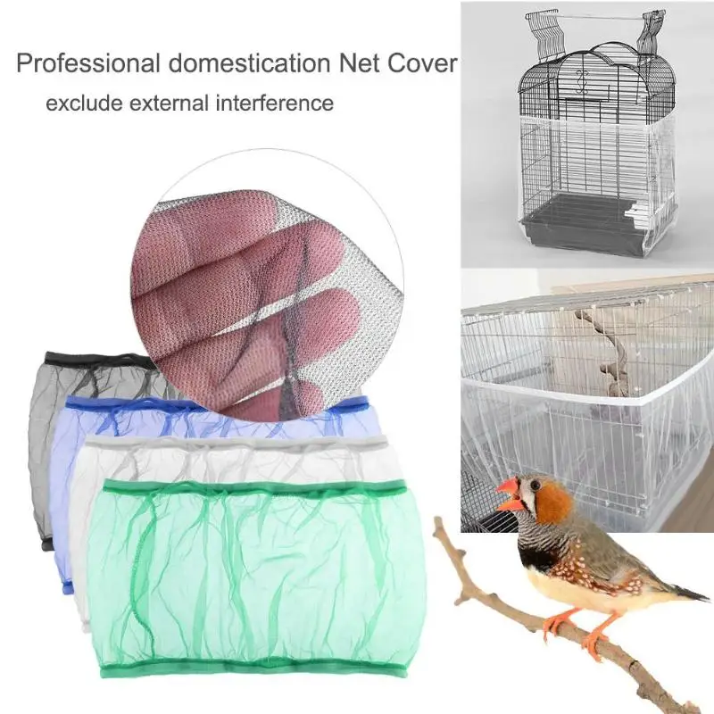 Soft Easy Cleaning Mesh Cloth Airy Fabric Bird Cage Cover Shell Parrot ...