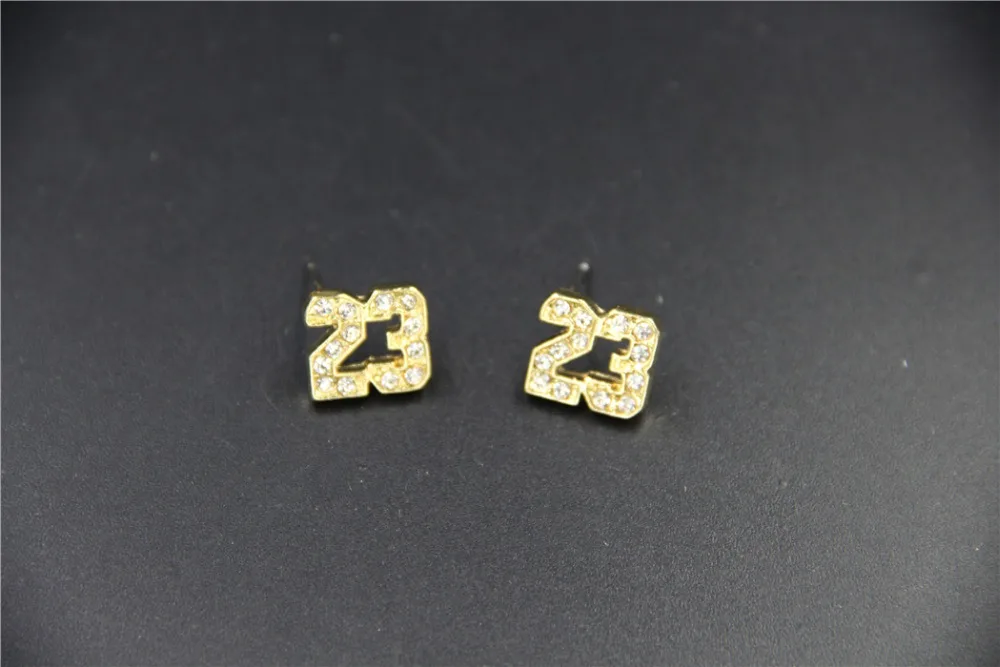 ZRM 20 пар/лот,, модные ювелирные изделия, хип-хоп Шарм 23#, баскетбольные серьги с кристаллами для мужчин и женщин