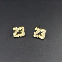 ZRM 20 пар/лот,, модные ювелирные изделия, хип-хоп Шарм 23#, баскетбольные серьги с кристаллами для мужчин и женщин