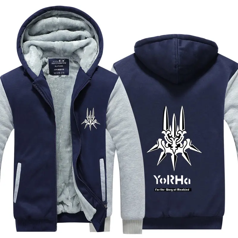 Fans Wear Unisex Winter Hoodie with Pocket Nier: Automata Casual Coat Movie Cosplay Costume Hoodies Fans Wear Unisex Winter Hoodie with Pocket Nier: Automata Casual Coat Movie Cosplay Costume Hoodies