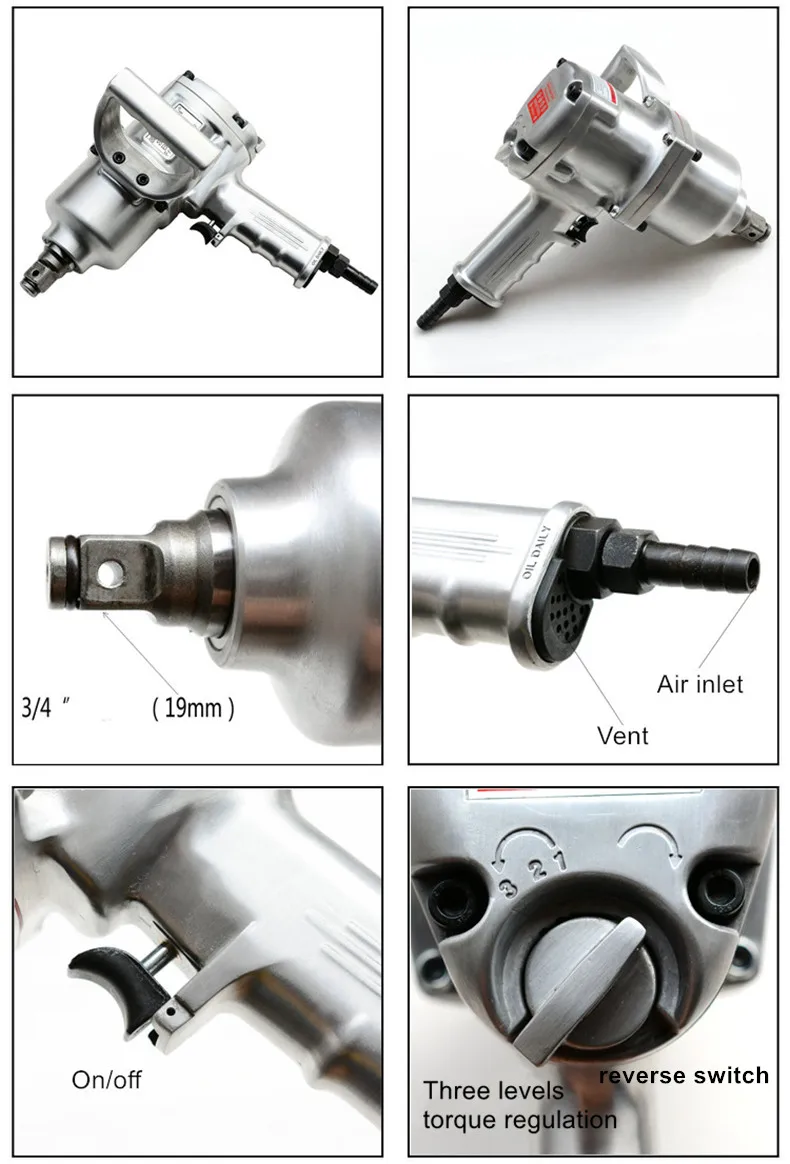 Тяжелый промышленный пневматический ударный гайковерт 3/4 дюйма, пневматический гаечный ключ 1600n, двойной молоток, ветровая пушка 160 кг, костюм для грузовика, корабельного аппарата, леса