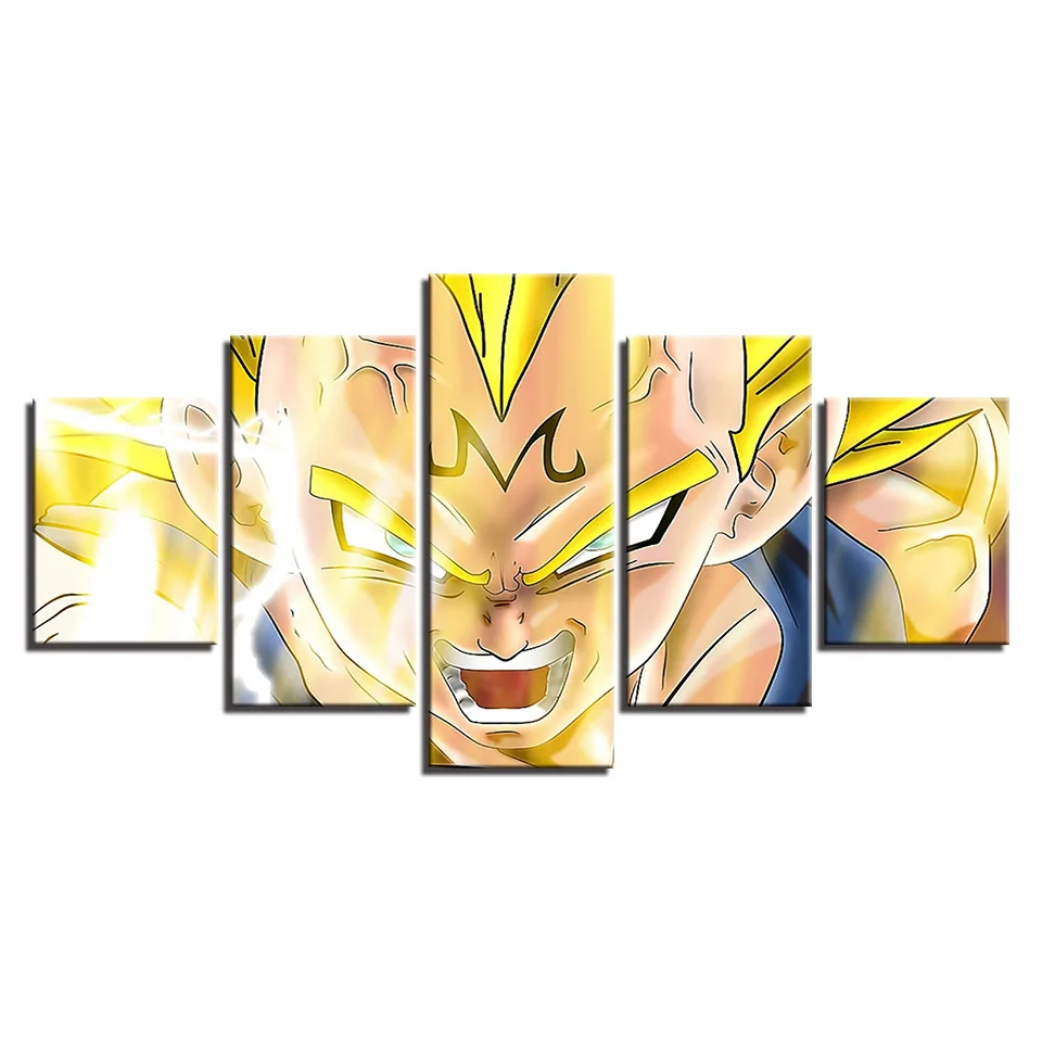 Dragon Ball плакаты на стену изображения для Гостиная Цвет Живопись холсте 5 шт. Son Goku
