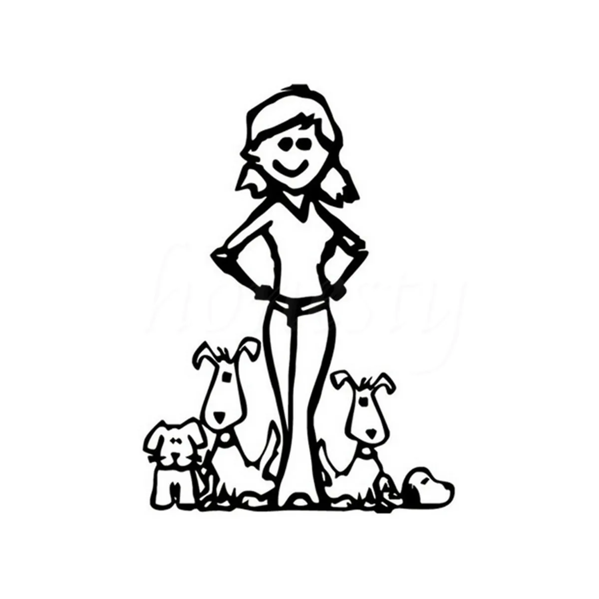 SEARCH AND BUY THIS PRODUCT Crazy Dog Lady Funny Family Vinyl Car Sticker Cartoon