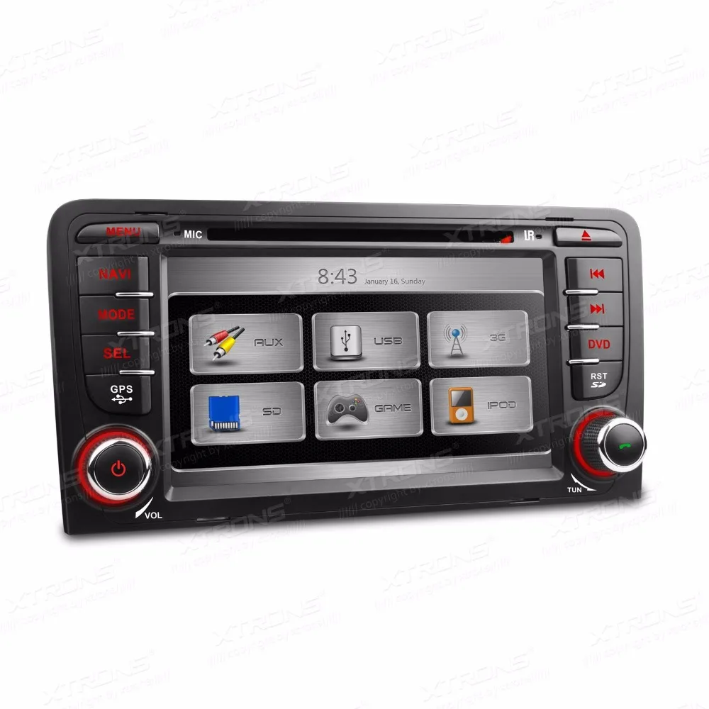 Excellent 7" 2 Din Car GPS DVD Player For Audi A3 Touch Screen Car Radio Stereo With Bluetooth Wifi 3G RDS Dual Channel CANbus USB Audio 1