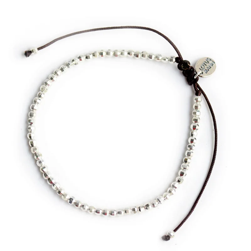 Lotus mann 925 серебряный браслет с одним кольцом - Окраска металла: Silver