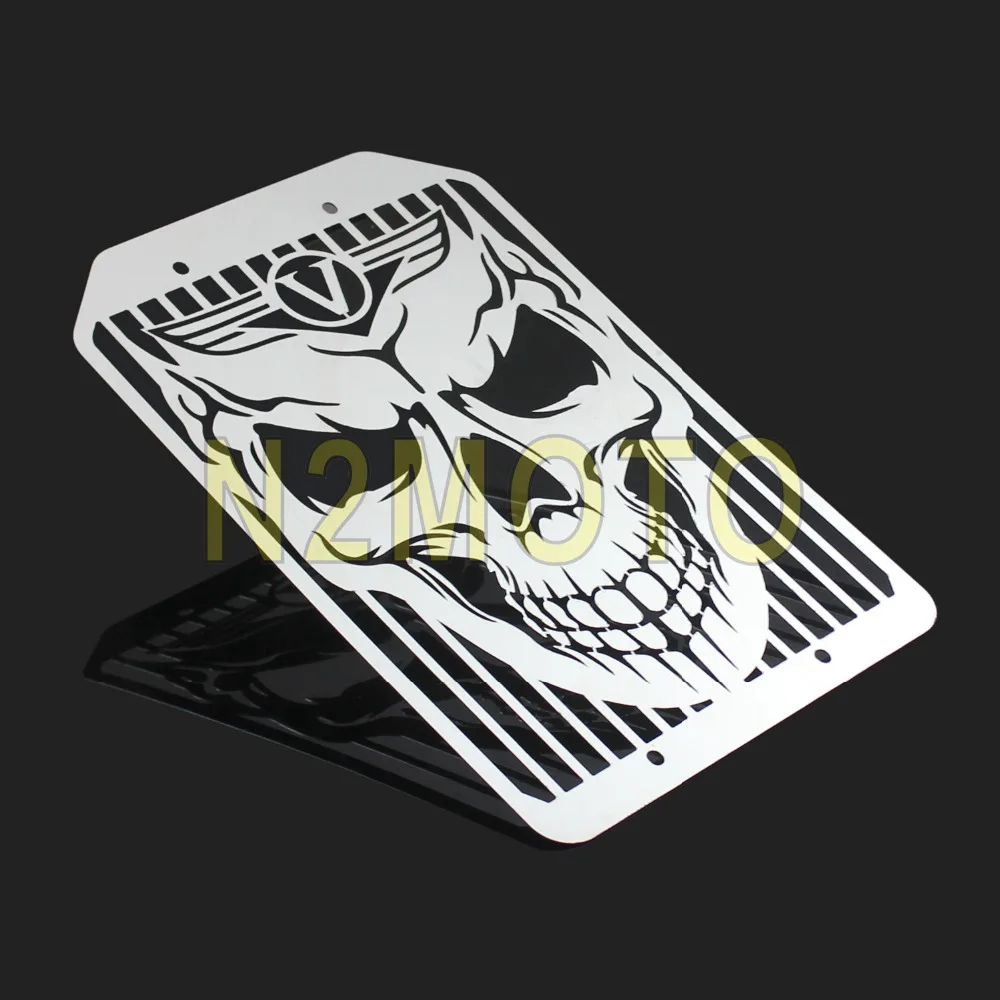 

High Quailty Skull Motorcycles Radiator Mesh Grill for Kawasaki VN1500 VN1700 Water Cooler Cover Protector