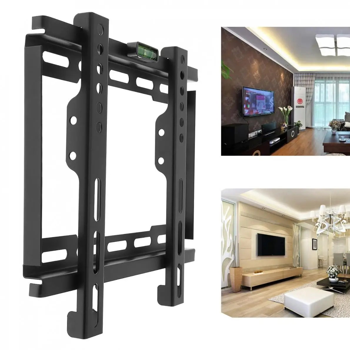 Universal TV Wall Mount Bracket LCD LED Frame Holder with Level Standard for Most 12 to 37 Inch HDTV Flat Panel TV