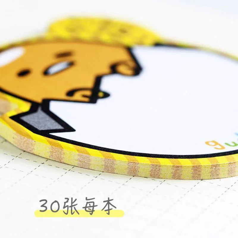 Милые Мультяшные мелодии Gudetama блокнот Липкие заметки сообщения N Times школьные