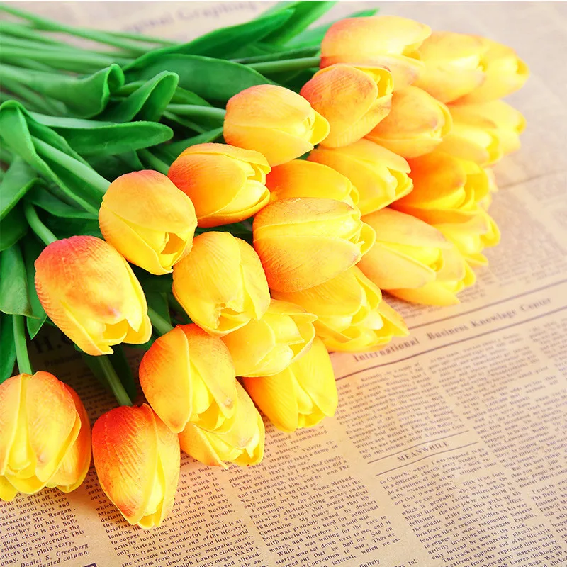 Kualitas Tinggi 1 Pcs Orange Pu Tulip Bunga Buatan Sentuhan Nyata Bunga Tulip Putih Tulip Sutra Buatan Tulip Palsu Bunga Karangan Bunga Buatan Bunga Kering Aliexpress