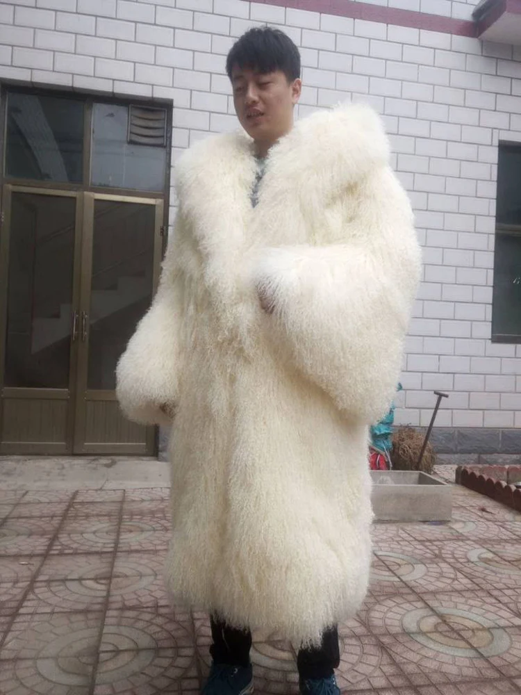 New Real Sheep Fur Coat Women Stand Collar Sheep Fur Full Pelt Mongolia Sheep