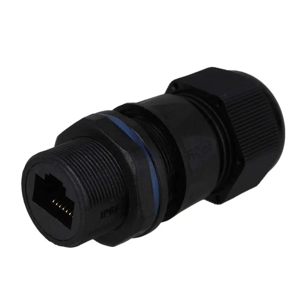 Ethernet LAN черный IP68 Защита M20 набивка Locknut открытый пластик RJ45 AP водонепроницаемый