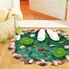 3D lotus pond Fish Floor sticker bathroom living room floor decoration mural for home decor wall decals wallpaper stickers ► Photo 3/6