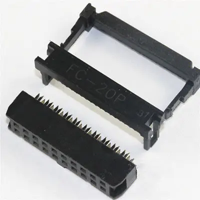 

50PCS IDC Socket FC-20P 2.54mm IDC connector 20-pin cable socket 20P 2X10P IDC