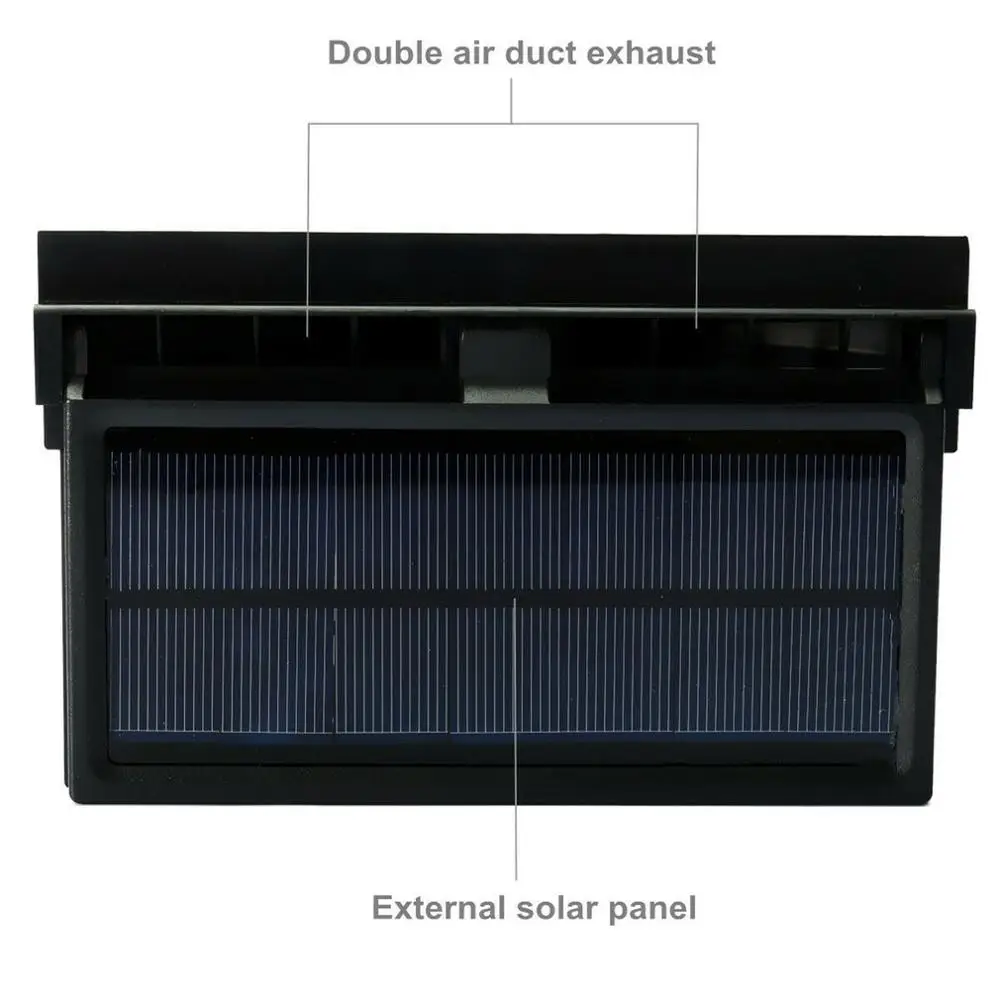 2 Вт Мощность R-8032 ABS материал охлаждения и дезодорирования Defogging солнечный автомобиль двойной воздушный выход осушитель вентиляционный вентилятор