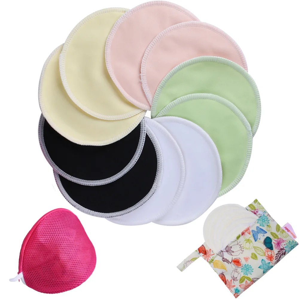 Reusable, Ultra Soft, Hypoallergenic Breastfeeding Pads Washable Bamboo