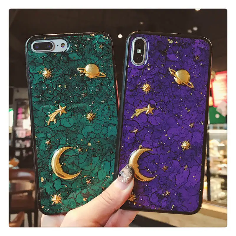 

Star Universe Epoxy For Iphone 6 6S 7 8plus X Xs Xr Max Epoxy Tpu All Inclusive Mobile Shell