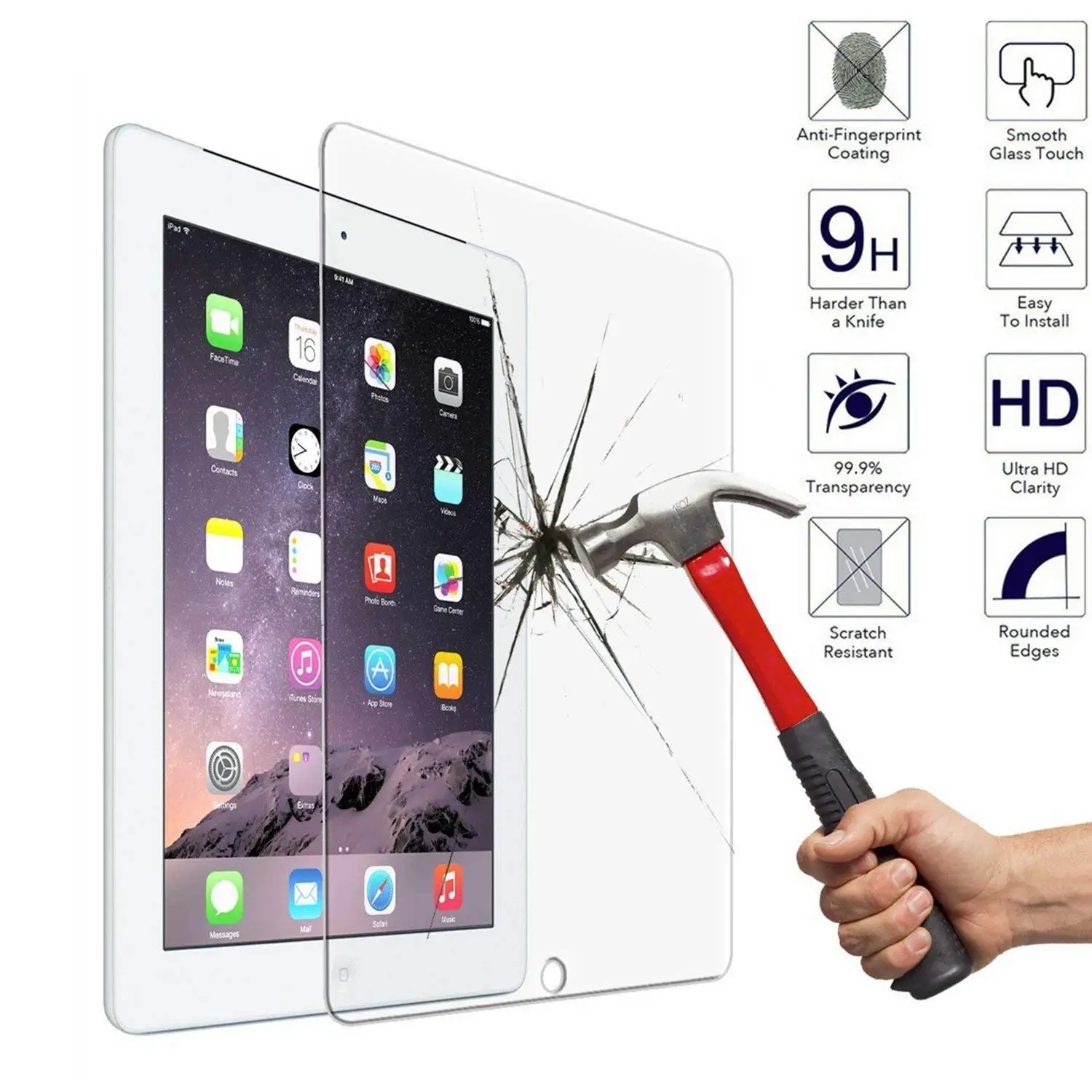 Закаленное стекло для Apple iPad 2 3 4 9 7 дюйма 2P Full Cover|Защитные экраны планшеов| |