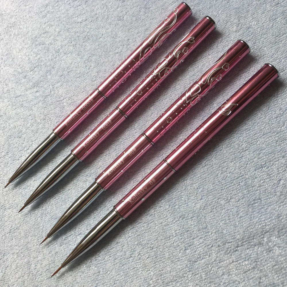 

Free Shipping 100% Kolinsky Nail Art Brush Art Pen Cute Nail Brush 0000# 10pcs/lot