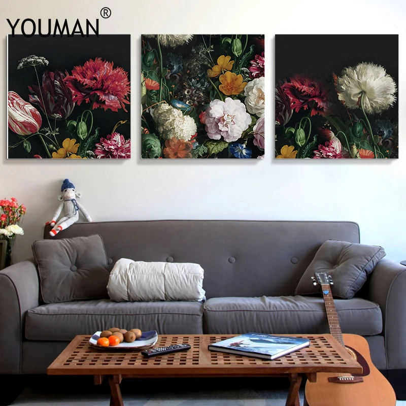 

Floral Nordic Poster Abstract Colorful Leaf Oil Paint Wallpaper Art Canvas Painting Cuadros Picture Modern Home Decor Unframed