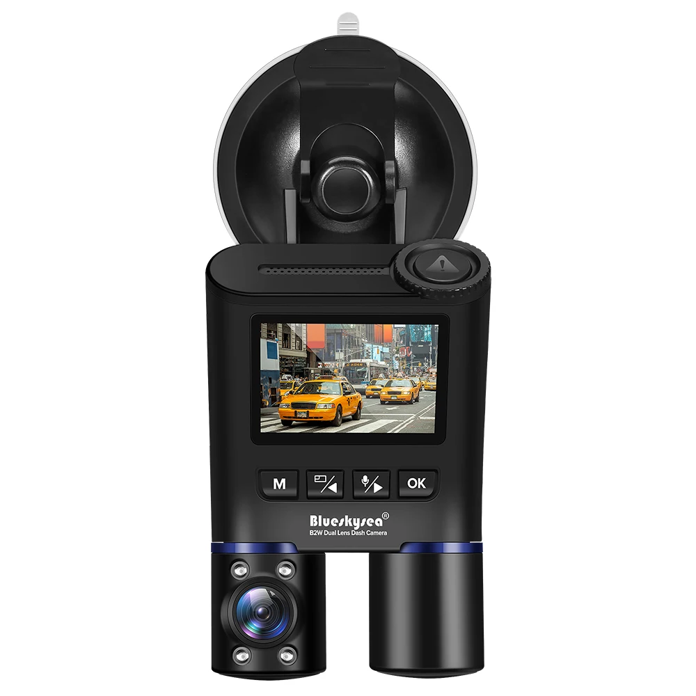 Original Blueskysea B2W Dual DVR Car Dash Cam HD 1080P WiFi Camera Front& Rear Views Supercapacitor Upgrated B1W Version DVRs