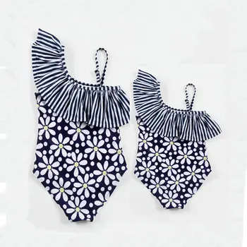 

Family Swimsuits For Mother And Daughter Summer Beach Bathing Swimwear Clothes Mom Daughter Swim Clothing Matching Outfits 2018