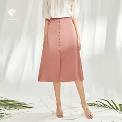 FANSILANEN Новое поступление мода лето/весна повседневное для женщин Винтаж Свободные краткое юбки для в китайском стиле однотонное розовый Z82605