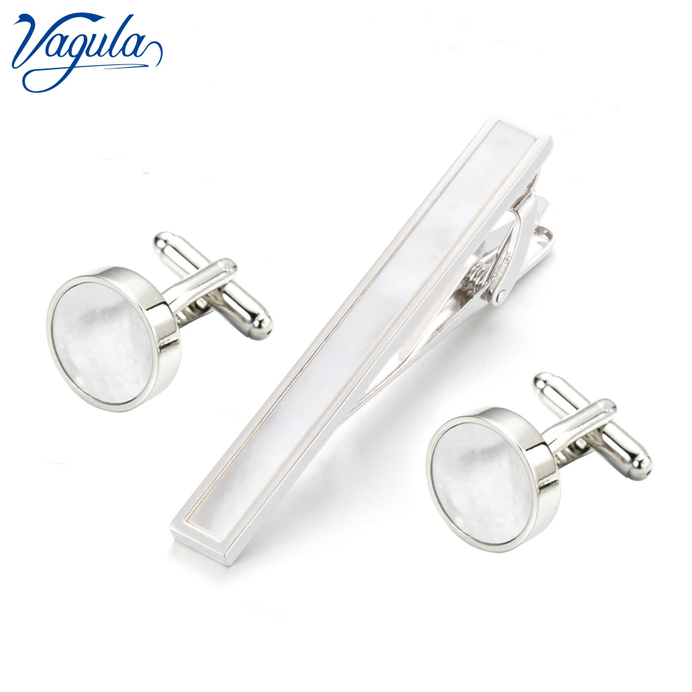 

VAGULA Cufflinks Tie Clip Set Luxury Necktie Tie Bar Designed Clasp Tie Clip Gift Wedding Gemelos Tie Pin Set Drop ship 15