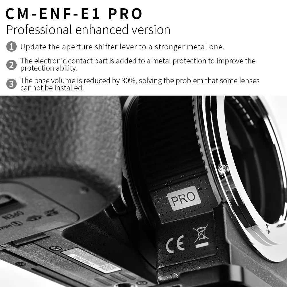 Commlite CM-ENF-E1 PRO адаптер с автофокусом для объектива Nikon F только для sony E Mount A7R2 A7II A6300 A6500 A7R Mark II