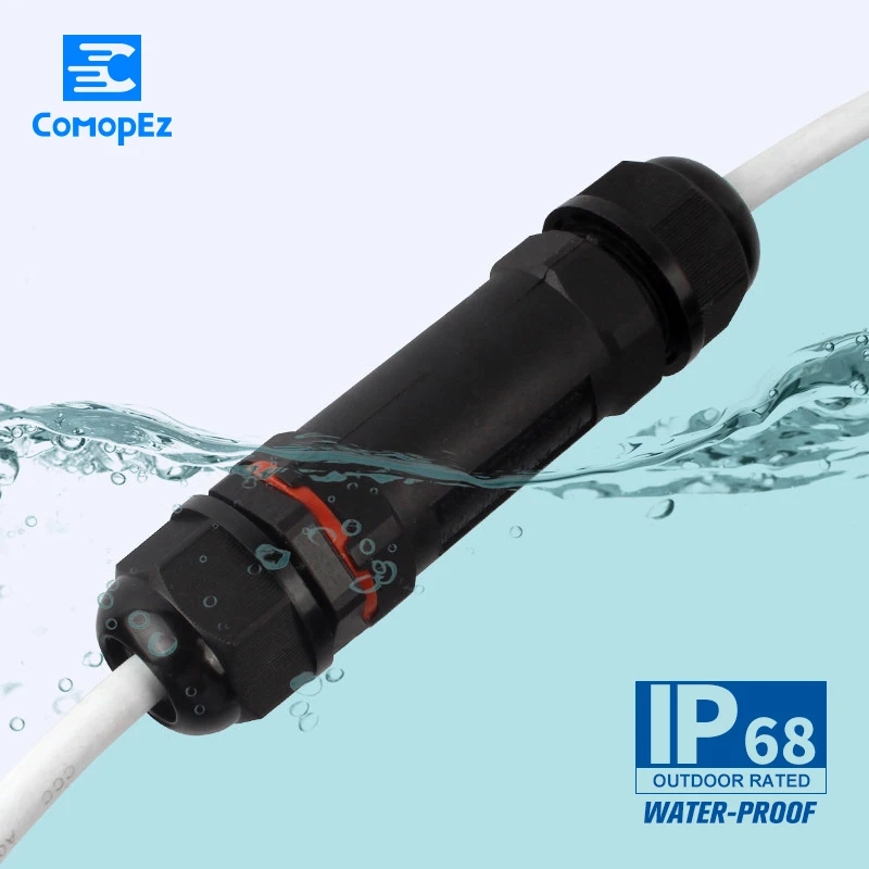 

1pc Outdoor Link Wire Connector Waterproof Terminal Connectors CA10-M20-3Pted 3 pin No need to weld IP68 Retardant Junction Box