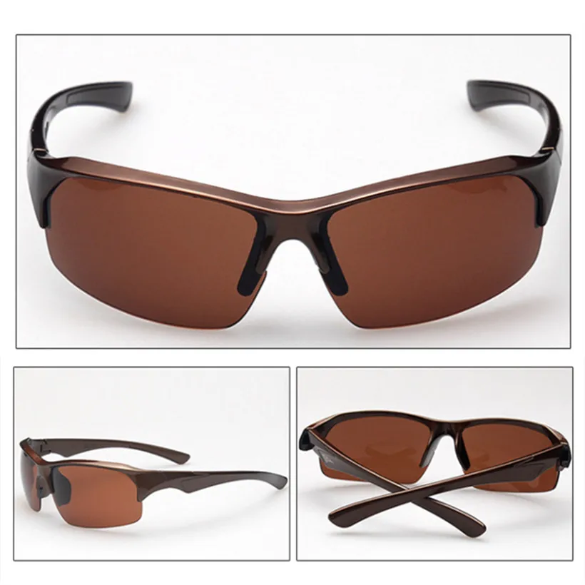 Новые мужские очки ночного видения очки Ретро Винтаж полукадра солнцезащитные очки мужской зонт очки Классические мужские очки