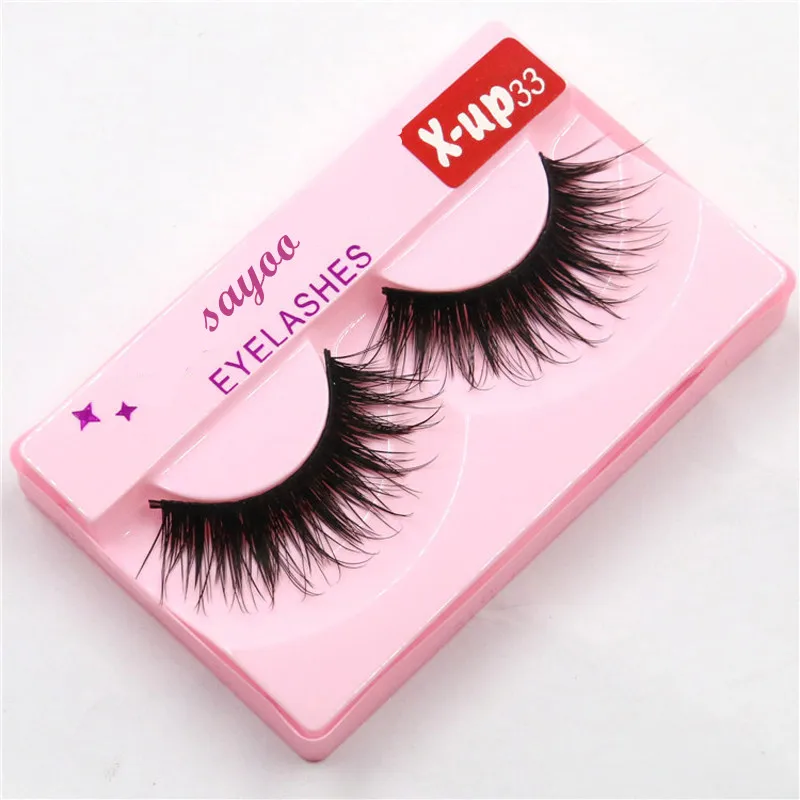 

3D Lashes Natural Thick False Fake Eyelashes Eye Lashes Makeup Extension Black Fancy Packing