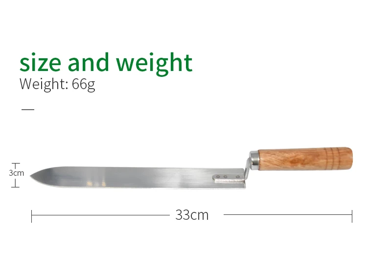 Инструменты для пчеловодства 33 см (13 дюймов) зубчатое лезвие медовый экстрактор откачивающий скребковый нож пчела скребок для улья