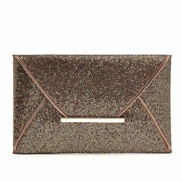 2016 Evening Clutches Women Luxury Brand Designer Gold Envelope
