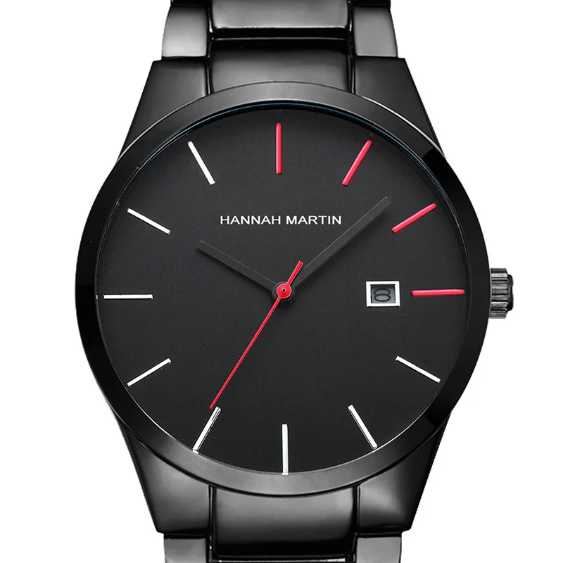

Men's steel belt watch vacuum plating business casual multi-function calendar quartz watch