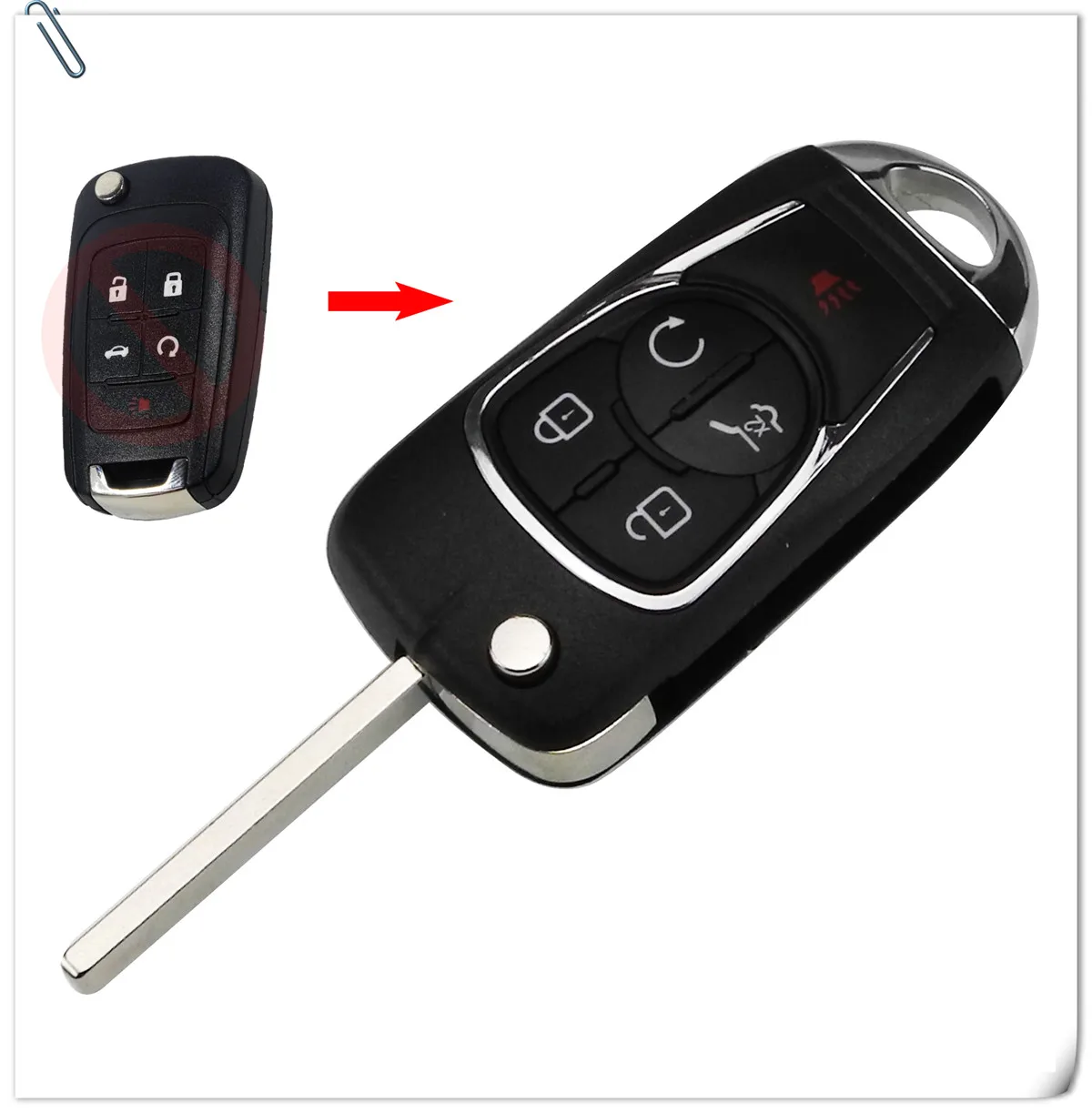 Keyforkess shell chiave a distanza per auto per Opel Vauxhall Astra J Corsa E Insignia Zafira C per Chevrolet Aveo Cruze Buick HU100 portachiavi - HTB1EcsRcRWD3KVjSZKPq6yp7FXau