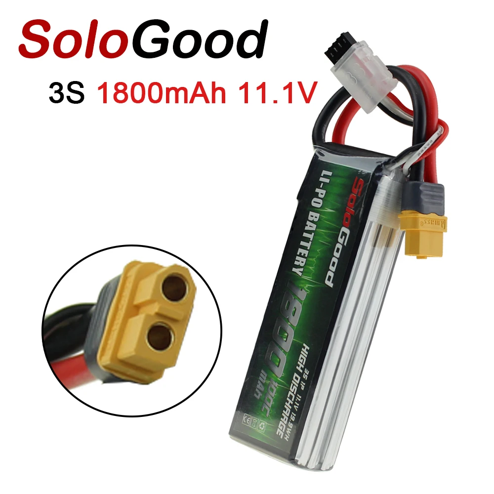 Литий полимерный аккумулятор SoloGood серии 3S 550 мАч 850 1800 2200 3200 3800 для