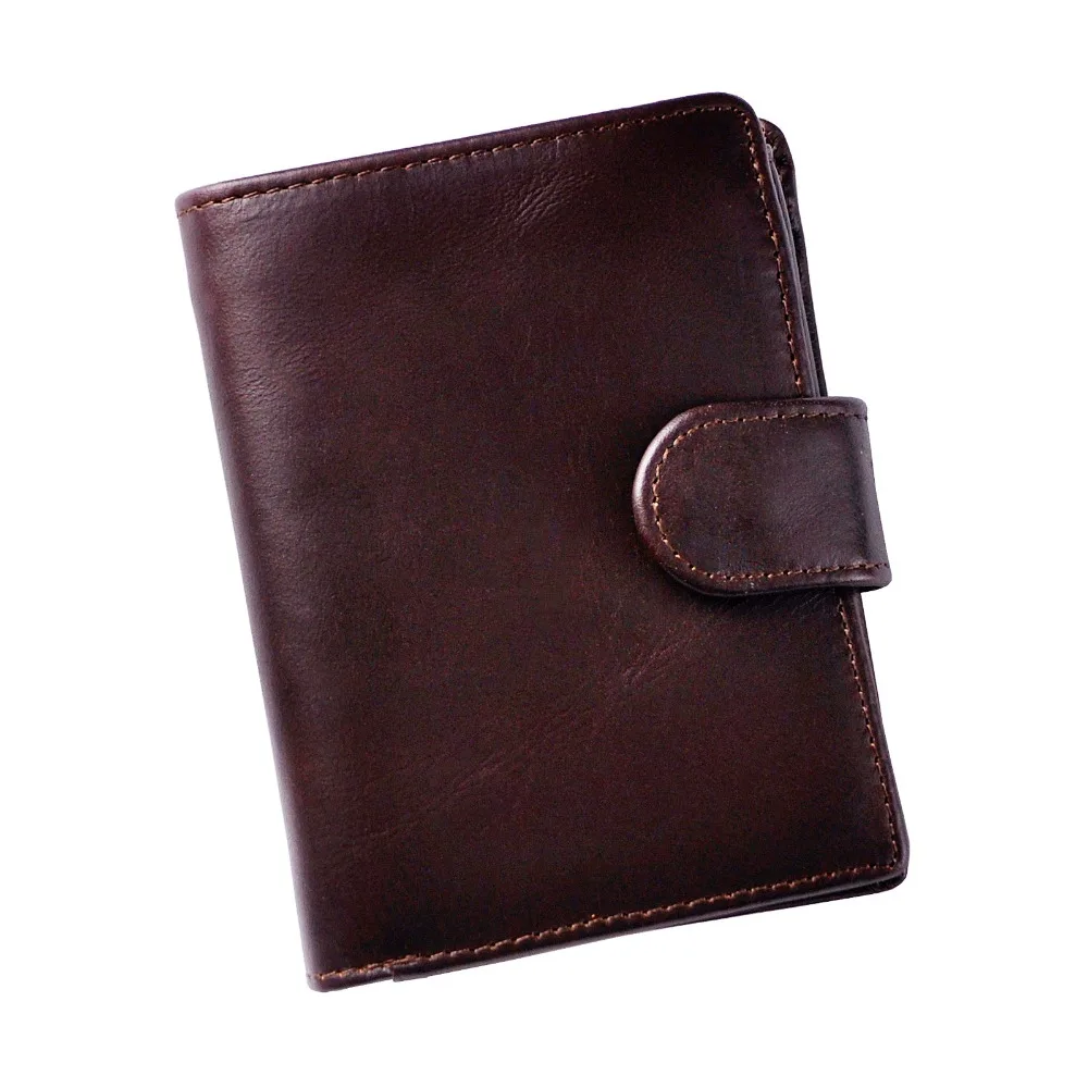 Мужской бумажник из натуральной кожи, Винтажный дизайн большой вместительности, стандартный кошелек, дамская сумочка на застежке для мужчин 515