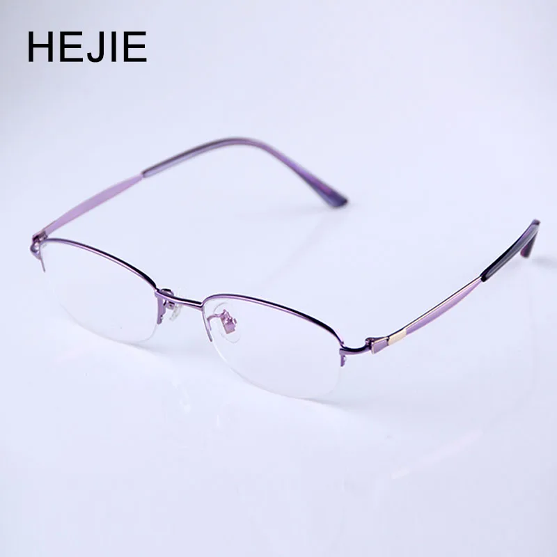 

HEJIE Woman's Pure Titanium Free Form Inner Multifocal Progressive Reading Glasses No Line Far to Near 3 Sight +1.0-+4.0 Y1119
