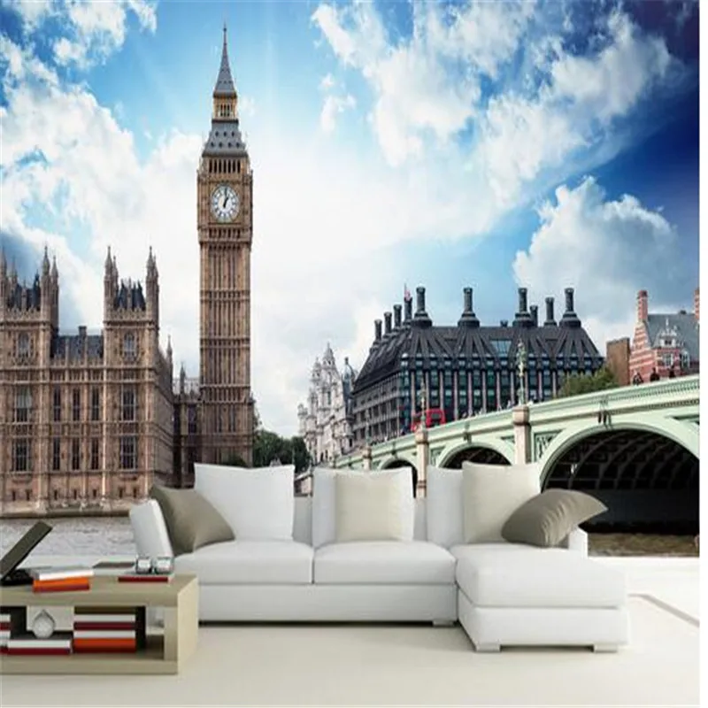 

custom 3d photo wallpaper European bell tower building wallpaper painting bedroom modern sofa background 3d wallpaper mural