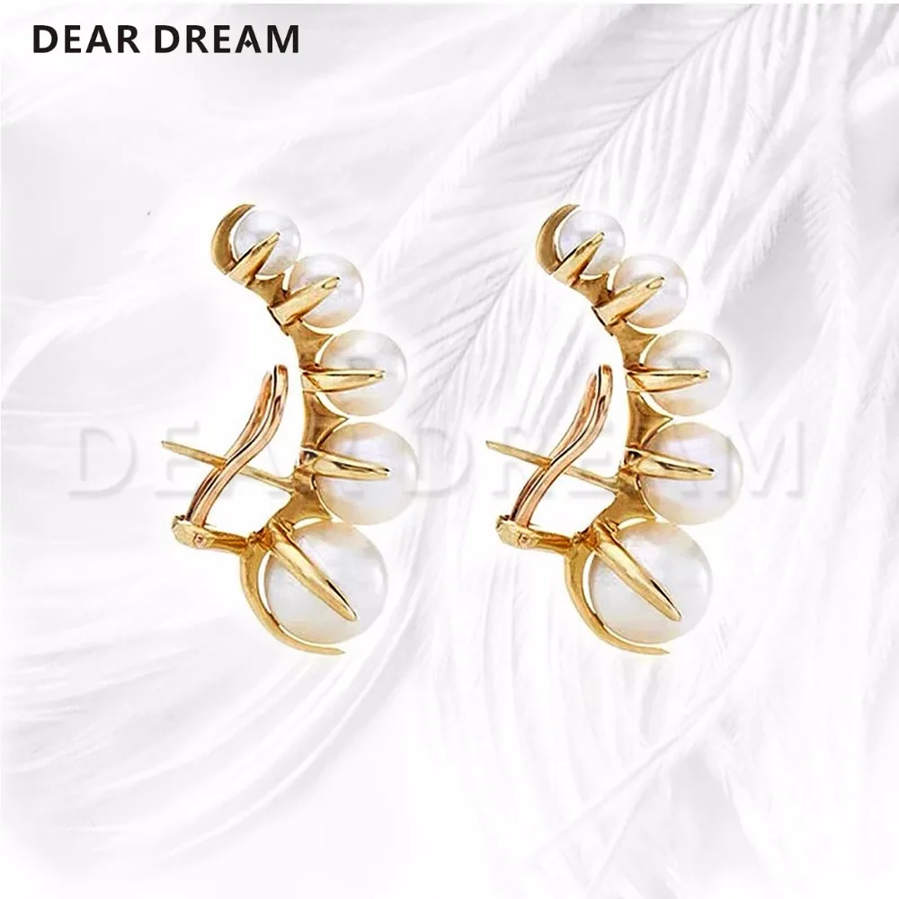 

Retro Fashion Gradient Size Pearl Temperament Earrings For Women Earrings Personality Fashion Jewelry Gfit