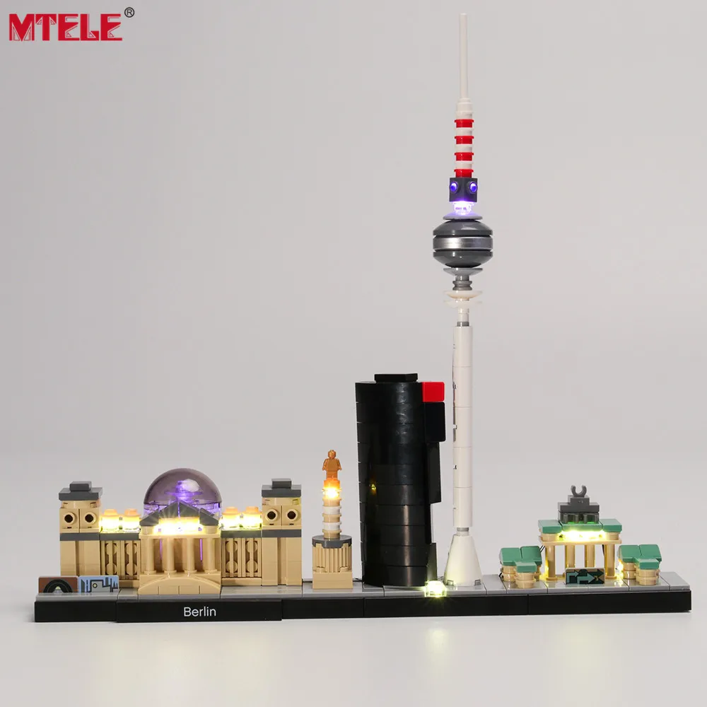 

MTELE Brand LED Light Up Kit Toy For Architecture Berlin TV Tower Lighting Set Compatile With 21027