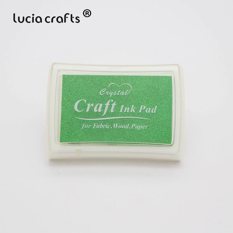 Lucia crafts, 1 шт./лот, сделай сам, красочный крафт, чернильный коврик, Мультяшные резиновые штампы, масло для скрапбукинга, украшения, канцелярские товары I1110 - Цвет: Green
