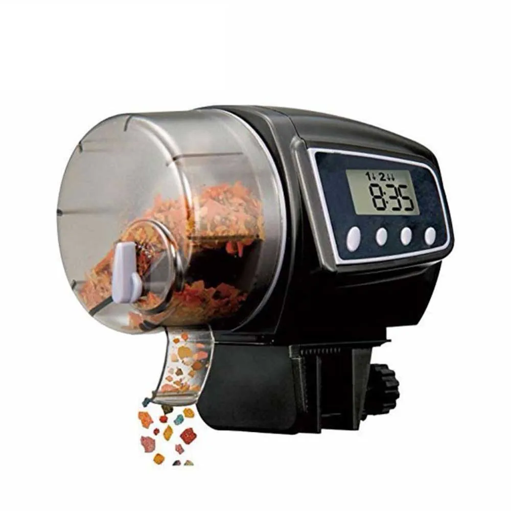 Electronic Automatic Fish Feeder 100mL Fish Tank Aquarium Digital LCD
