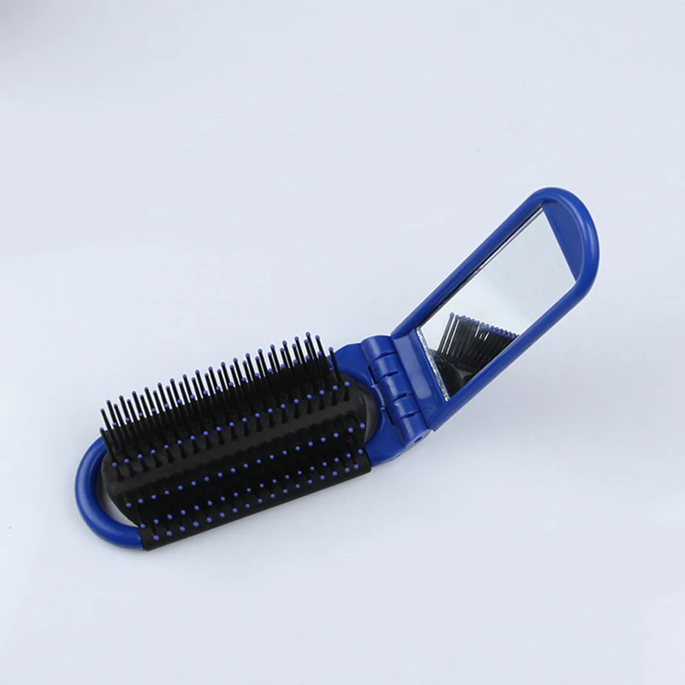 Портативная Складная Щетка для волос для путешествий с зеркалом, компактный маленький размер, расческа для походов, путешествий, инструменты для укладки волос