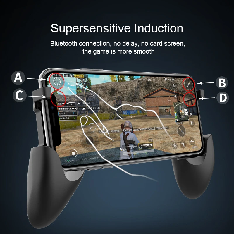 PUBG мобильный S7 аккумуляторная Беспроводной джойстик игровой держатель Bluetooth контроллер для iPhone iOS 2-в-1 ручка и кронштейн