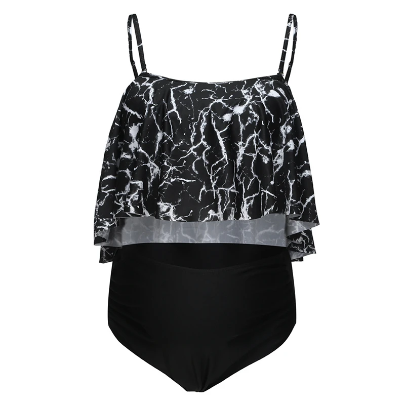 2019 Women Maternity Tube Top Print Bikini Swimwear Swimsuit Bathing Suit Beachwear Maternity Women's Swimsuit Two-Piece C9% (2)