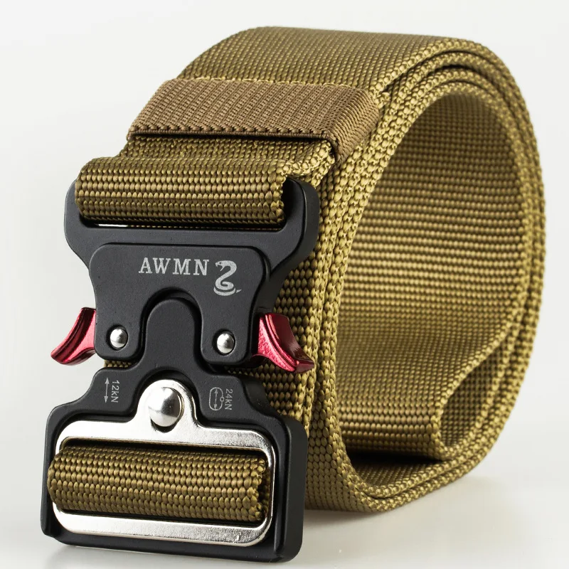 Brown Belt 4,8 см ширина мужской ремень нейлоновый тактический армейский ремень для брюк с металлической пряжкой холщовые ремни для тренировок на открытом воздухе Черный Военный поясной ремень - Цвет: Brown Belt