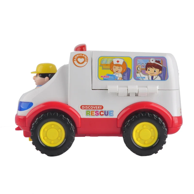 0-3 Years Old Baby Learning&educational Ambulance Toy Car Styling Doctor Emergency Model with Light and Music Electric Car kid